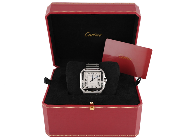 Cartier 39,8 mm Santos Silver Roman – Bild 7