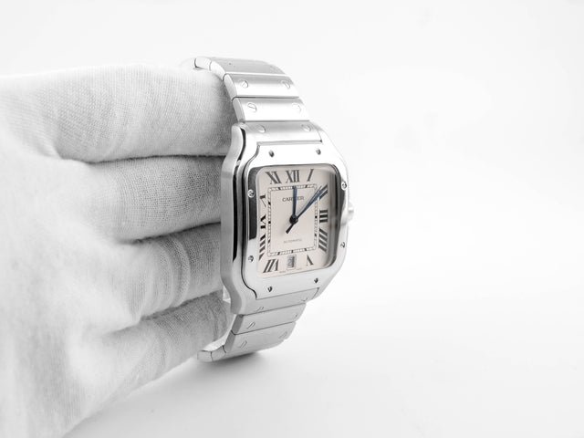 Cartier 39,8 mm Santos Silver Roman – Bild 2