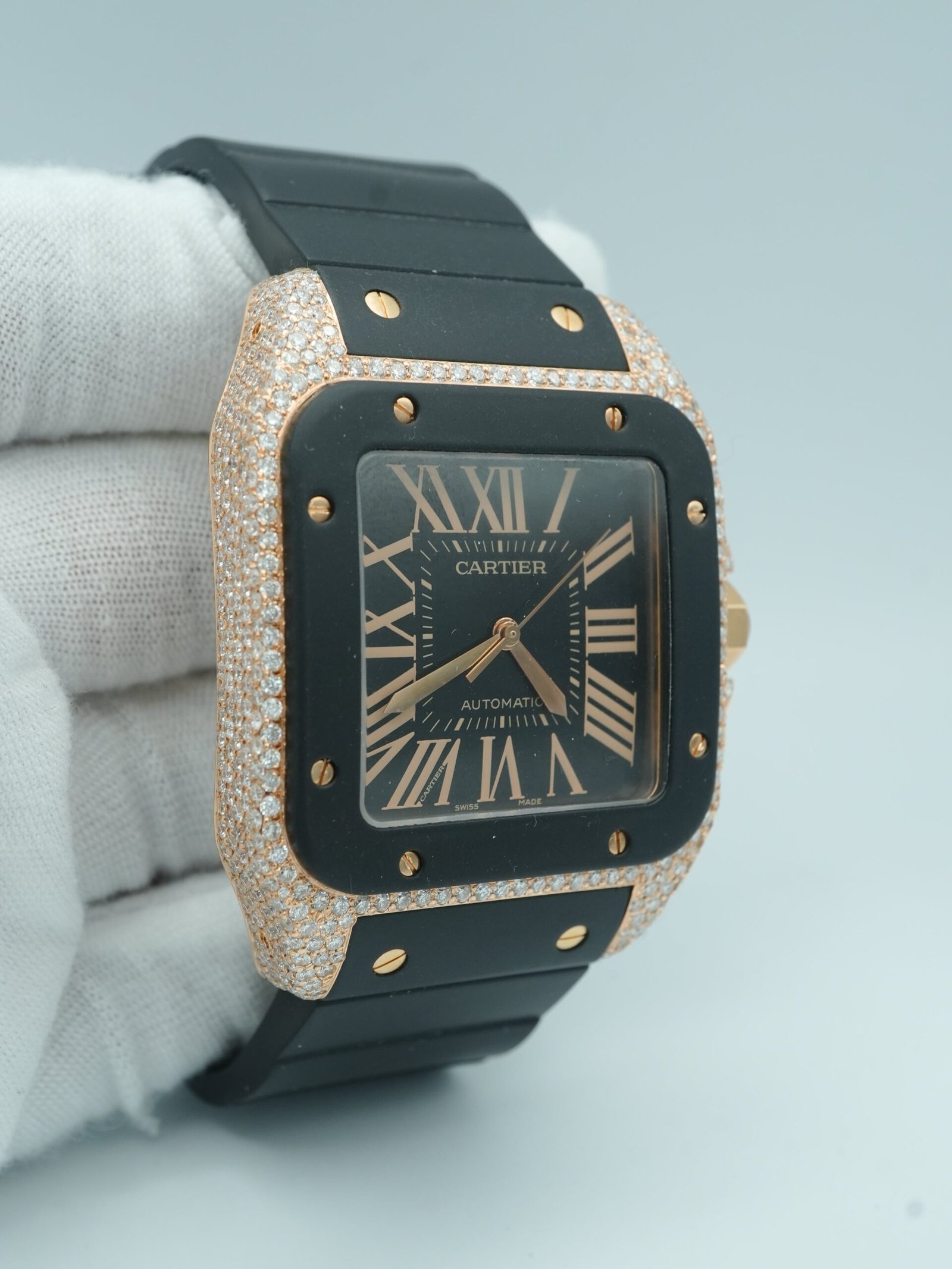 Cartier 41,3 mm Santos 100 Large / Rose Gold – Bild 4