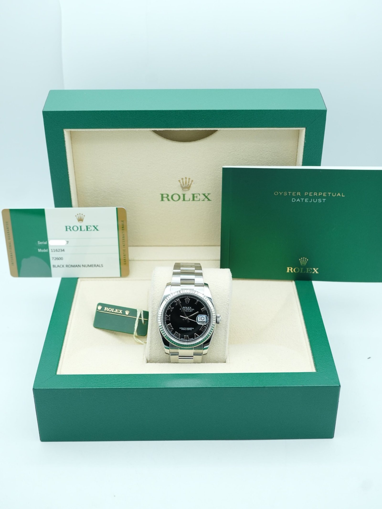 Rolex Datejust 36 mm / Black Roman – Oyster – Bild 2