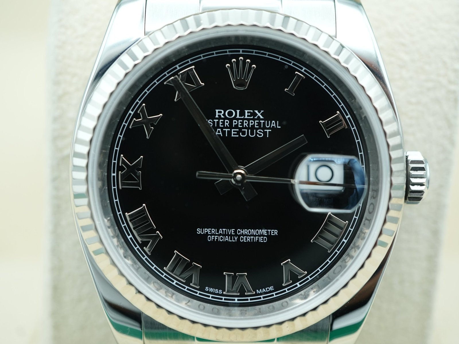 Rolex Datejust 36 mm / Black Roman – Oyster – Bild 3