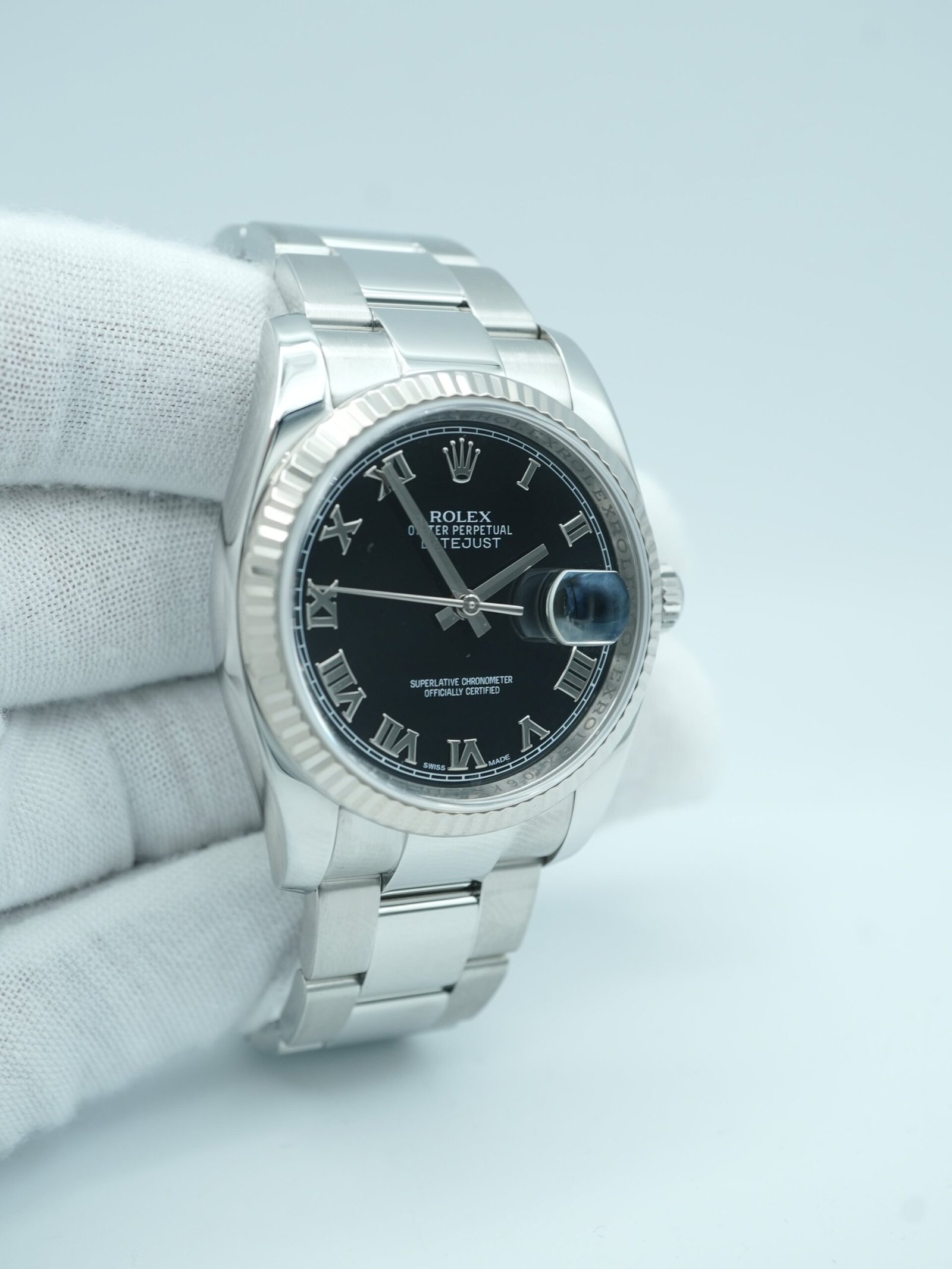 Rolex Datejust 36 mm / Black Roman – Oyster – Bild 4