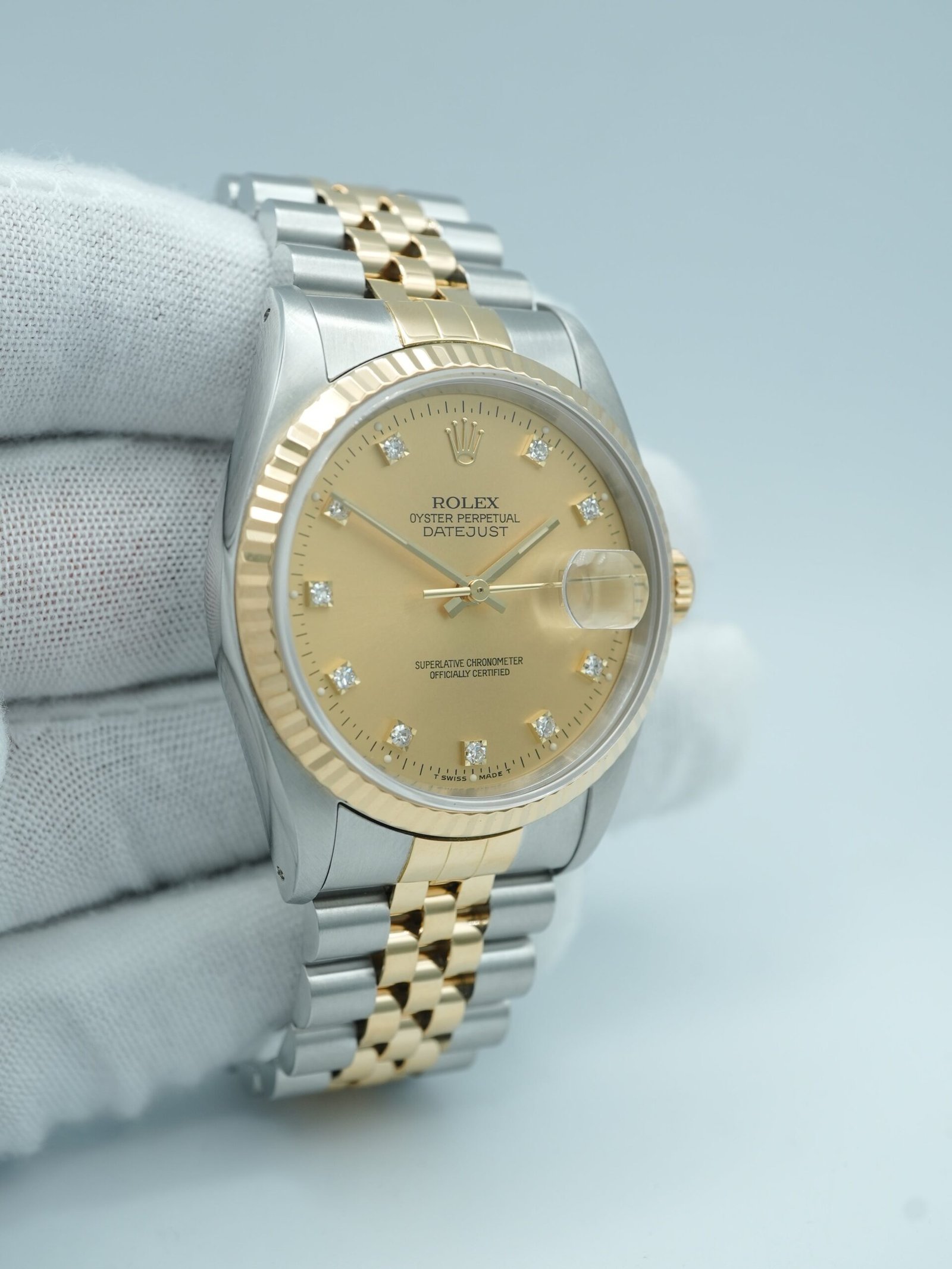 Rolex Datejust 36 mm / Champagne Diamond – Jubilee – Bild 4