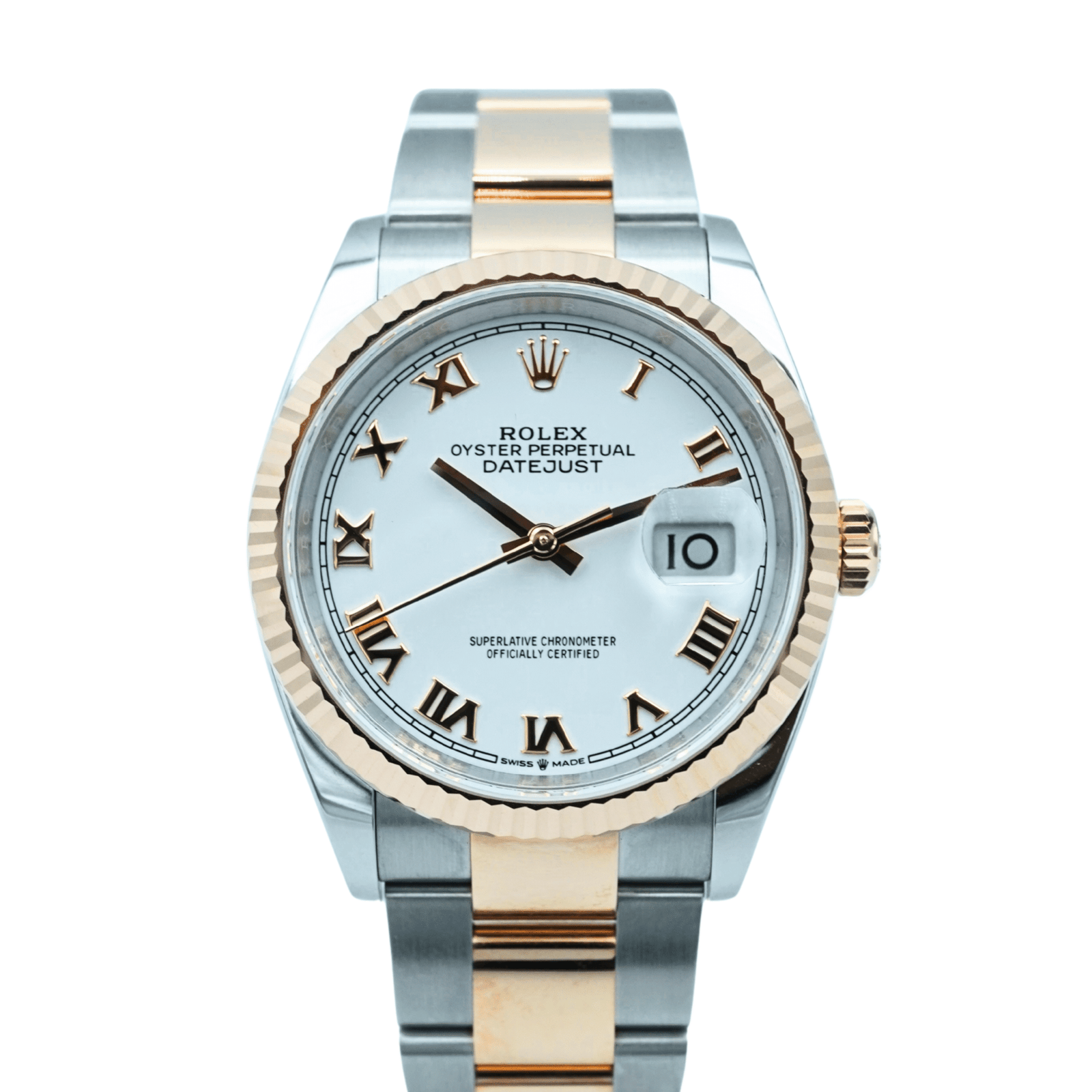 Rolex Datejust 36 mm / White Roman – Oyster