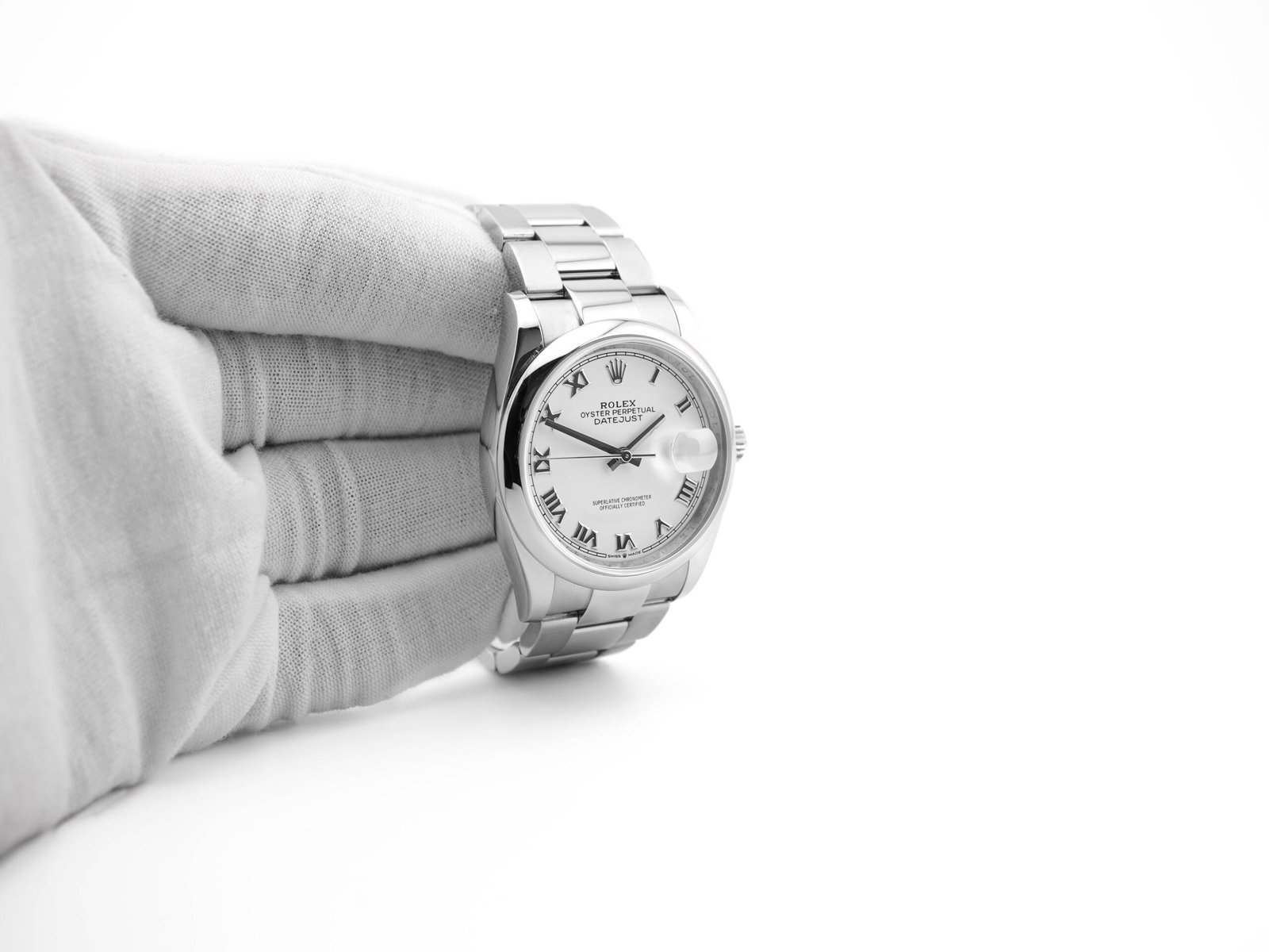 Rolex Datejust 36 mm / White Roman – Oyster – Bild 3