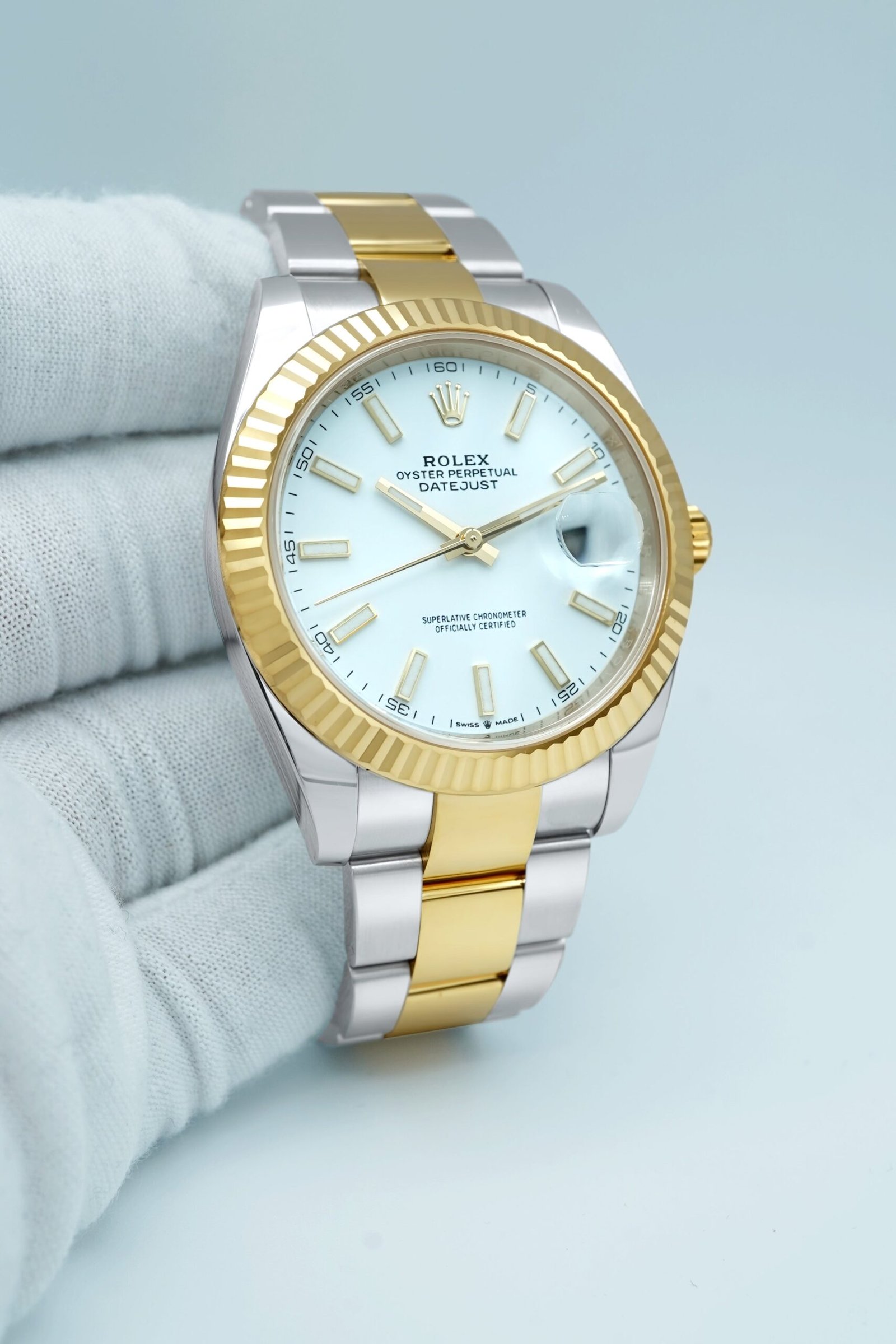 Rolex Datejust 41 mm / White – Oyster – Bild 3