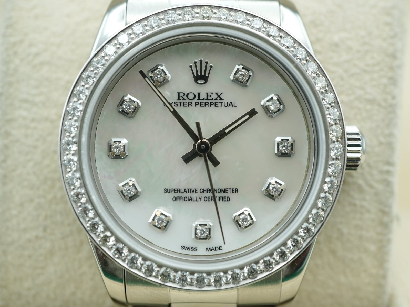 Rolex Oyster Perpetual 31 mm / Silver Diamond – Oyster – Bild 3