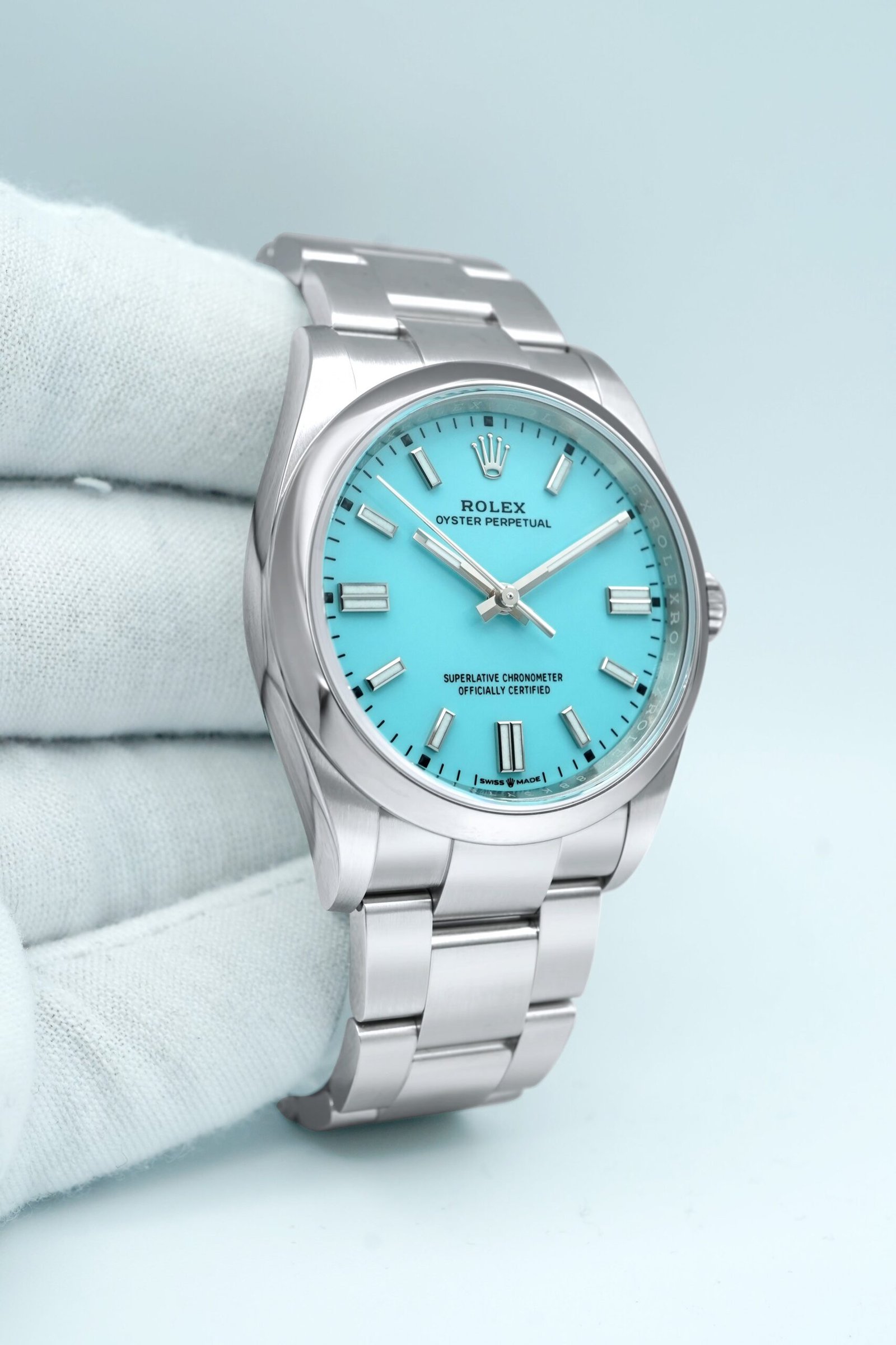 Rolex Oyster Perpetual 36 mm / Turquoise – Oyster – Bild 3