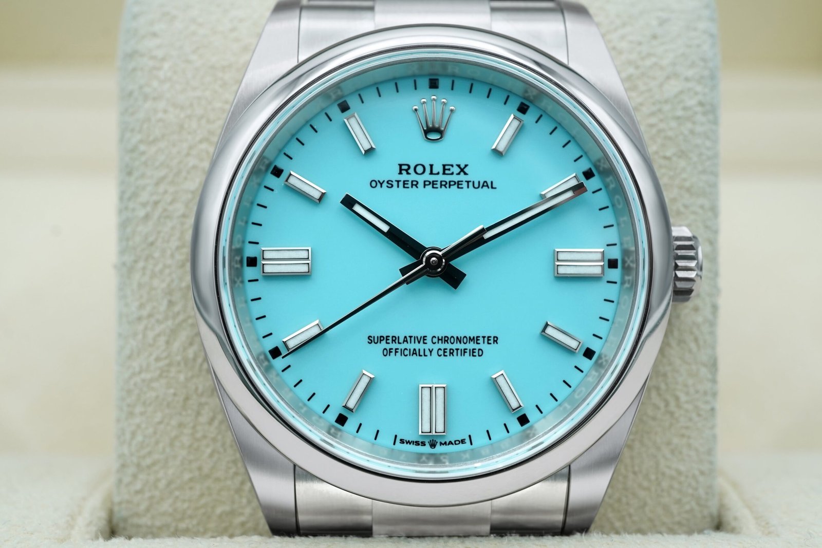 Rolex Oyster Perpetual 36 mm / Turquoise – Oyster – Bild 4